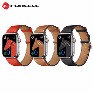 Ремешок для Apple Watch Forcell F-Design FA20 с отверстиями эко-кожа 42 / 44 / 45 / 49 мм красный