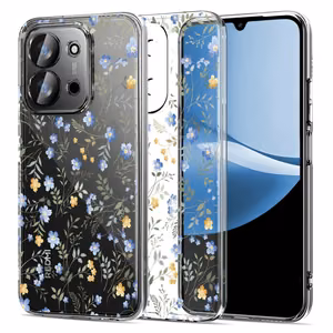 Чехол Tech-Protect FlexAir для Xiaomi Redmi 15C 173мм / Poco 85C 173мм (ромашки с листьями)