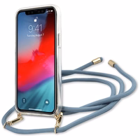 Guess GUHCP12MCRTVSBL iPhone 12/12 Pro 6.1" zilais kietais vāciņš Script Vintage