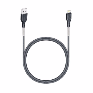 Кабель USB A - Lightning Forcell F-Energy 2,4A 12W Carbon 1 м CB-01A чёрный