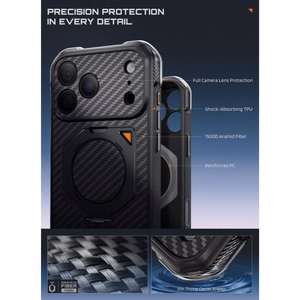 Supcase UB Aero MagSafe Aramid  iPhone 18 Pro Max / 17 Pro Max vāciņš, melns