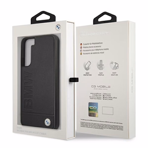 Viedtālruņa apvalks BMW Signature Logo Imprint Samsung Galaxy S22+ melns