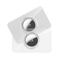 DUX DUCIS kartes formas aizsargkaste AirTag (2 gab.) caurspīdīga + melna