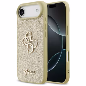 Guess Fiksēts Spīdīgs Liels 4G viedtālruņa apvalks iPhone Air - zelta