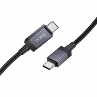 Kabelis USB C uz USB C Hoco 3A 60W ar ekrānu 1 m X118 melns