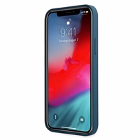 Guess GUHCP12SLSLMGBL iPhone 12 mini 5.4" zils/zils cietais apvalks Metal Logo Script