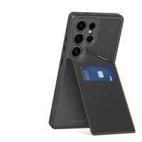 Viedtālruņa apvalks Samsung Galaxy S25 Ultra ar statīvu un maku (m) - melns