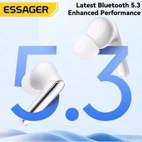 Bluetooth austiņas Essager "TWS" baltas (dubultā trokšņa slāpēšana / Bluetooth 5.3)
