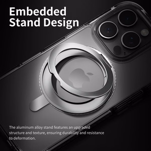 Rock Rotating Stand Crystal Series Magnētiskais Iphone 16 melns