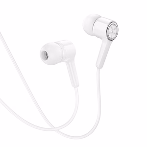 HOCO vadu austiņas Jack 3,5 mm ar mikrofonu M104 baltas