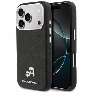 Karl Lagerfeld case for iPhone 17 Pro  6,3" HC MAGSAFE PU FW W/ K&C HEAD PIN BLACK