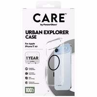 CARE by PanzerGlass Flagship Urban Explorer viedtālruņa apvalks ar melnu MagSafe iPhone Air - caurspīdīgs