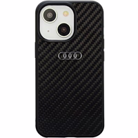 Audi Oglekļa šķiedras iPhone 14 6.1" melns/melns cietais apvalks AU-TPUPPCIP14-R8/D2-BK