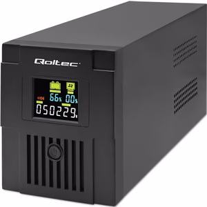 Qoltec 53770 nepārtrauktas barošanas avots (UPS) Line-Interactive 1.5 kVA 900 W 2 AC ligzdas