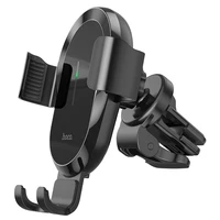 HOCO automašīnas turētājs ar bezvadu uzlādi gaisa ventilācijai 15W CA105 melns