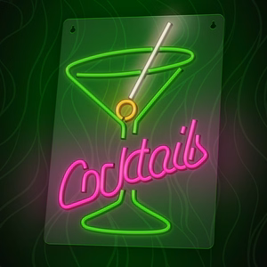 Neon PLEXI LED COCKTAILS rozā zaļš FPNE02X Forever Light