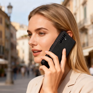 Tech-Protect Wallet maciņš priekš Samsung Galaxy A57 5G melns un sarkans