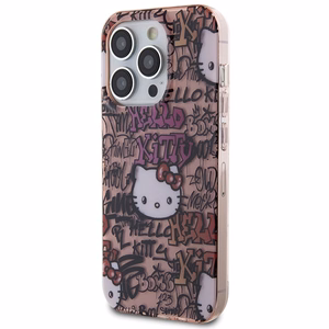Hello Kitty IML Tags Graffiti case for iPhone 15 Pro Max - pink