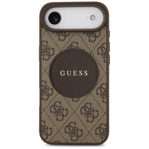 Guess 4G Circle Classic Logo Magnētiskais viedtālruņa apvalks iPhone Air - brūna