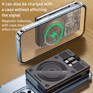 Portatīvais lādētājs WK Design WP-331 melns 10000mAh (Bezvadu uzlāde 15W / PD 20W / QC3.0 22.5W)