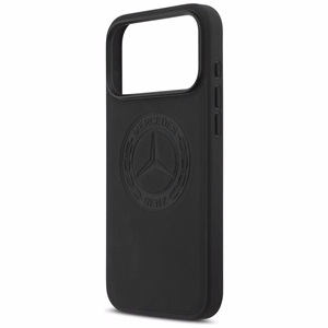 Mercedes Ādas Vintage Logo Magnētiskais Viedtālruņa apvalks iPhone 17 Pro Max - Melns