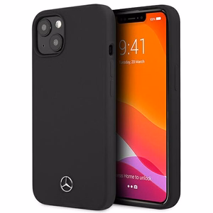 Mercedes Silikona Līnija Apvalks iPhone 13 mini - Melns