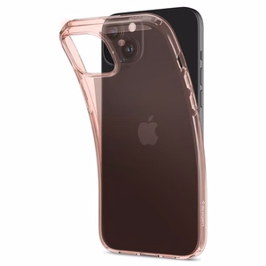 Spigen Crystal Flex viedtālruņa apvalks iPhone 15 Plus - rozā/caurspīdīgs