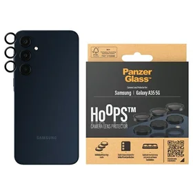 PanzerGlass Hoops kameras aizsardzība Samsung Galaxy A35 5G - ar melnu rāmi