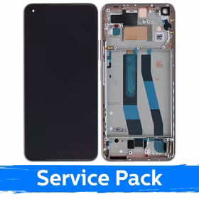 LCD Displejs Saderīgs ar Xiaomi Mi 11 Lite 4G (Lite 5G / Lite 5G NE) Ar Frame / Peach Rozā / (Service Pack)