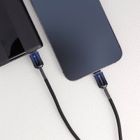 FORCELL F-ENERGY C356 kabelis Type C uz Lightning PD 3A 27W Gradient 1 m melns