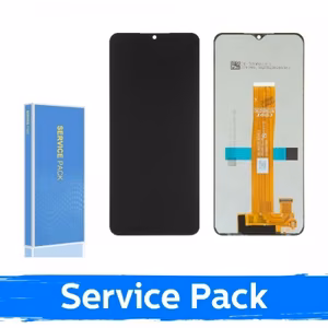 LCD Displejs Saderīgs ar Samsung A047 A04s / A136 A13 / M136 M13 Melns (Service Pack / Aftermarket)(NF version)