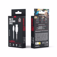 Maxlife kabelis USB - Lightning 1,0 m 2A balts