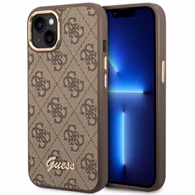 Guess GUHCP14MHG4SHW iPhone 14 Plus 6.7 "brūns/brūns cietais apvalks 4G Vintage Gold Logo