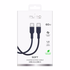Puro ICON USB-C - USB-C kabelis 1.5m - tumši zils