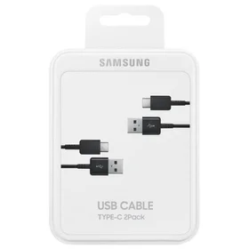 Samsung USB C kabelis 480Mbps 5A 1.5m (EP-DG930MBEGWW) - melns (komplekts, 2 gab.)