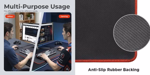 Large Gaming Mouse Pad ar Stitched Edges 800x300