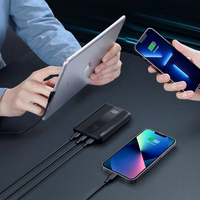 Forcell portatīvais lādētājs F-Energy Energo P10K2 QC3.0 PD 3A 22,5W 10000 mAh melns