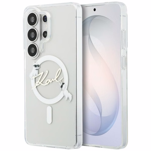 Karl Lagerfeld maciņš IML KC Script MagSafe priekš Samsung Galaxy S26 Ultra caurspīdīgs