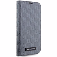 Karl Lagerfeld KLBKP14XSAKLHPG iPhone 14 Pro Max 6.7" Viedtālruņa apvalks sudraba sudraba Saffiano Monogrāms