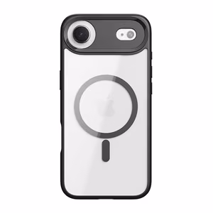 Rock Guard Lens Protection Series Magnetic Case for iPhone 17 Air transparent-black