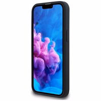 Karl Lagerfeld šķidrs silikona Karl & Choupette galvu apvalks ar MagSafe iPhone 16e - melns