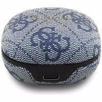Bezvadu austiņas TWS ENC Guess 4G Classic Metal Logo blue