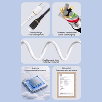 Dudao L25T USB-A - USB-C silikona kabelis 5A 1m - balts