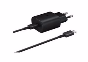 Lādētājs oriģināls Samsung Fast Charging (EP-TA800B) (25W) melns + USB-C kabelis
