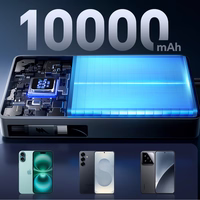 Joyroom JR-PR1 10000mAh 22.5W portatīvais lādētājs ar iebūvētu izvelkamu USB-C kabeli - melna