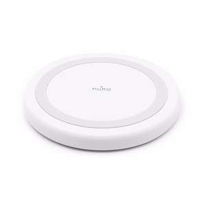 Puro Qi 10 W bezvadu uzlādes paliktnis Android un iPhone ierīcēm, balts