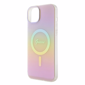 Guess GUHMP15MHITSP iPhone 15 Plus 6.7" rozā/rozā cietais apvalks IML Iridescent MagSafe