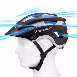Wozinsky MTB velosipēda ķivere ar noņemamu nagu, viegla L - melns un sudrabs
