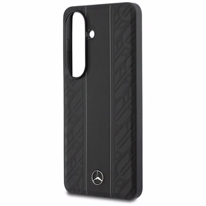 Mercedes Laurel Leaves Vertical Stripes MagSafe maciņš priekš Samsung Galaxy S26 melns