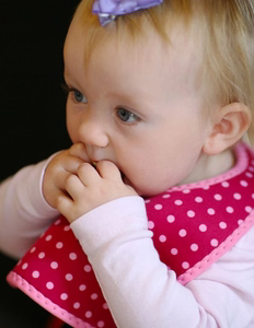 BUILT Mess Mate neoprene toddler bibs, set of 2, Baby Pink Mini Dots